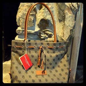 Dooney & Bourke Fabric Tassel Tote